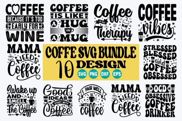 Coffee SVG Bundle: Real Talk for Embroidery Designers