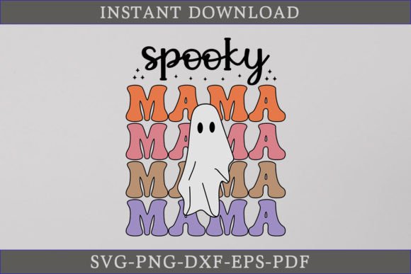 Spooky Mama Halloween SVG T-shirt Design